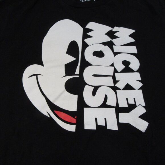 Disney Men's Long Sleeve T-Shirt Large Black Mickey Mouse Graphic Print Shirt - Picture 3 of 9